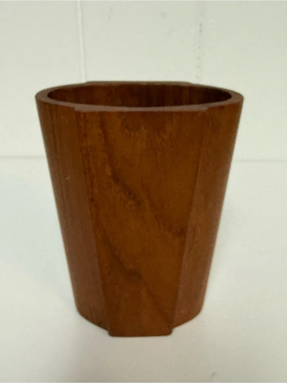 Vintage Mid-Century Modern Kalmar Designs Teak Wood Pencil Holder Cup